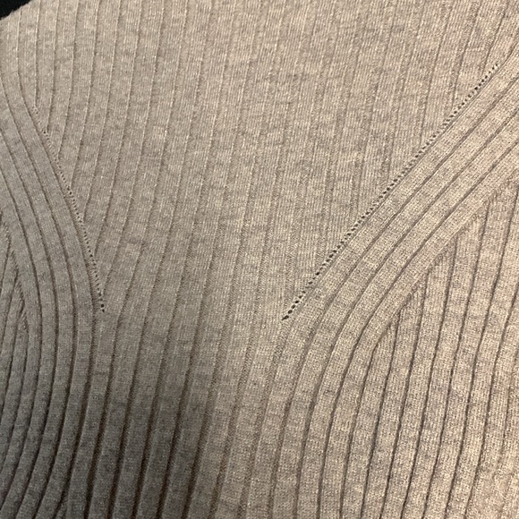 Lulus Snug as Can Be Ribbed Bodycon Sweater Dress Taupe Brown Women’s Size XS - Picture 4 of 5